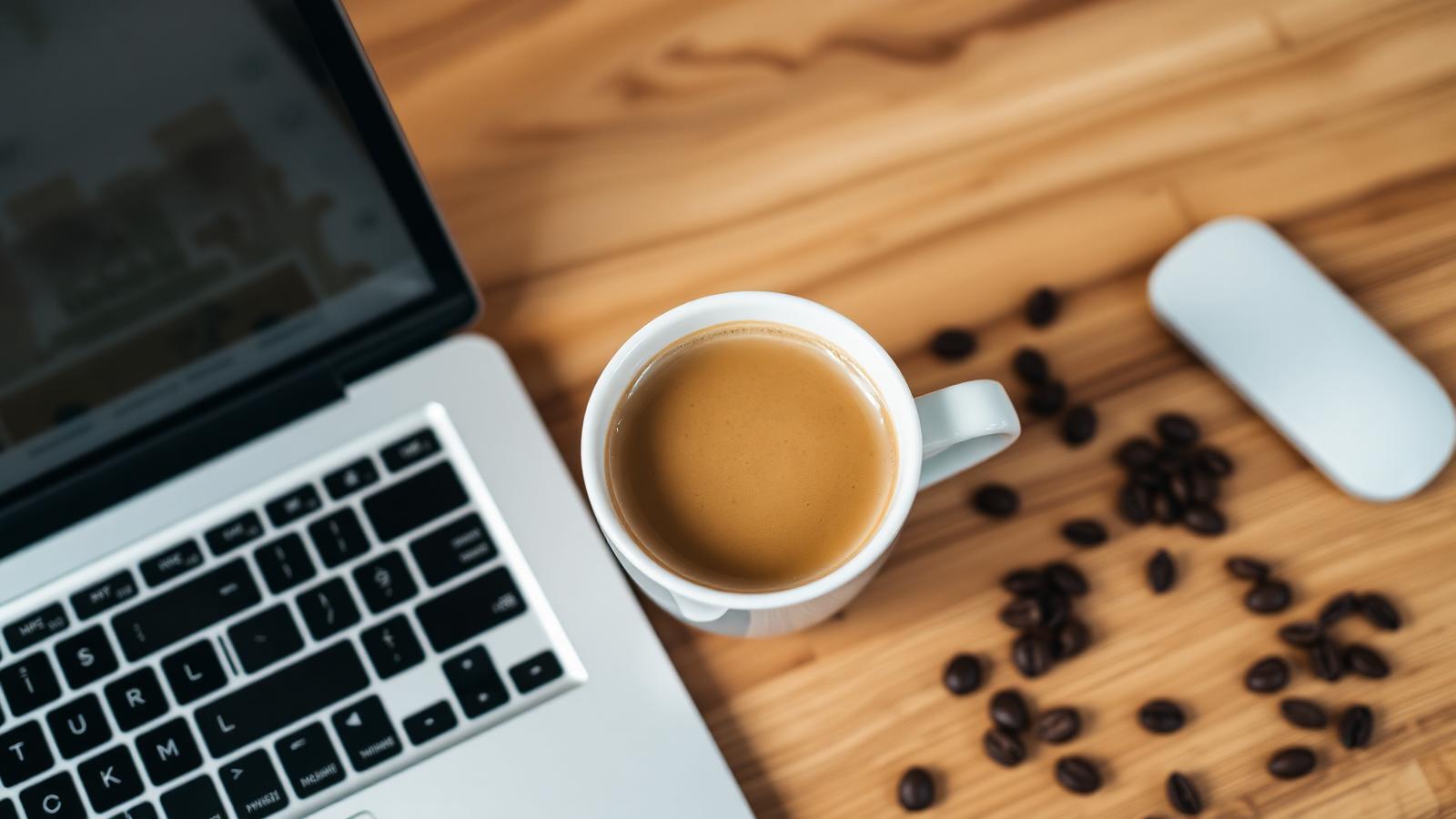 Koffie op bureau
